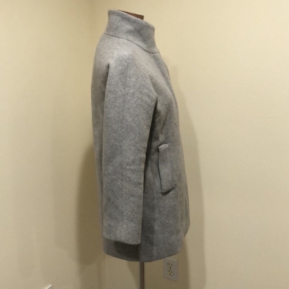 J Crew Pea Coat Peacoat Size 4 Gray Wool Blend - Picture 4 of 10